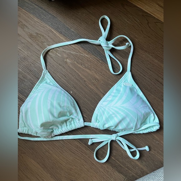 Roxy Swim Roxy Palm Tree Dreams Triangle String Bikini Top M Poshmark